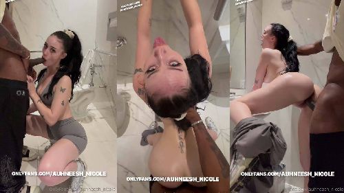 Auhneesh Nicole BBC Fucking In Bar Toilet