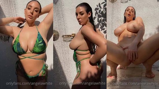 Onlyfans Angela White Outdoor Shower Cum