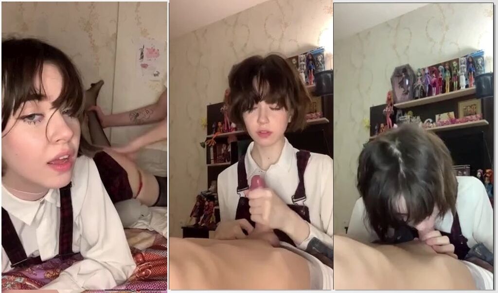 OnlyFans – Petite Schoolgirl YourSmallDoll Spanked Before She Sucks His Cock