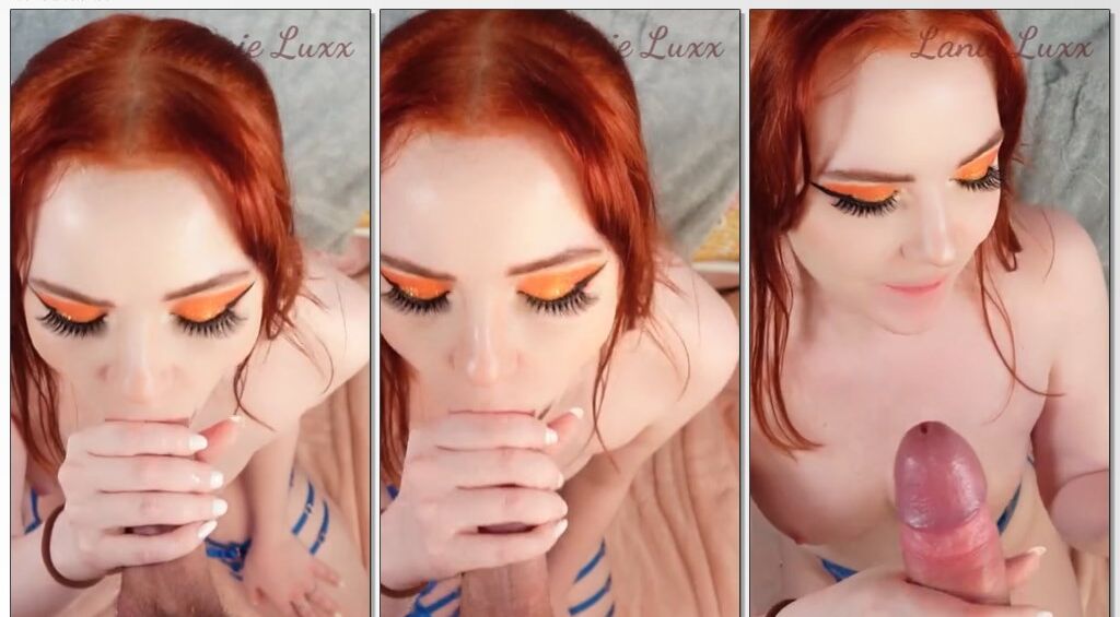 OnlyFans – Autistic Redhead LanieLuxx Leaked Blowjob