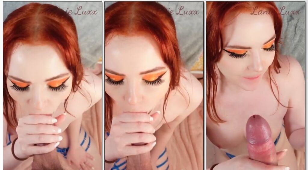 OnlyFans – Autistic Redhead LanieLuxx Leaked Blowjob