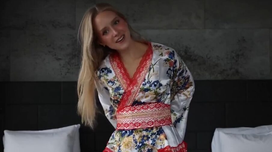 OnlyFans – Caroline Zalog Tries On Herself in Kimono