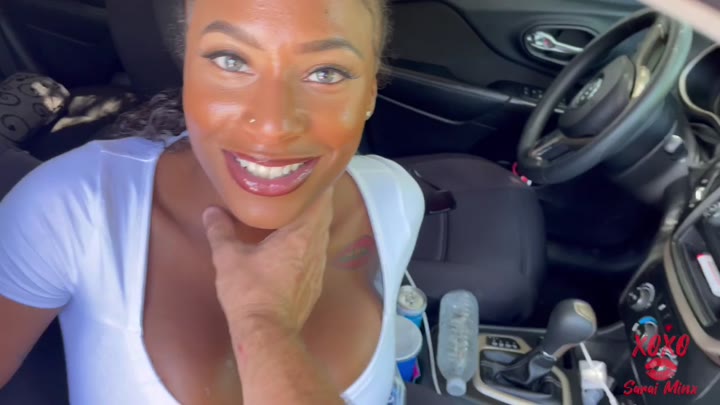 xoxo sarai minx, pov car fuck, perfect ebony hardcore creampie sex in car porn video leaked